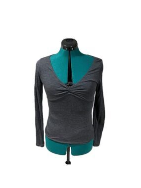 BODEN grey v neck long sleeve shirt size 10